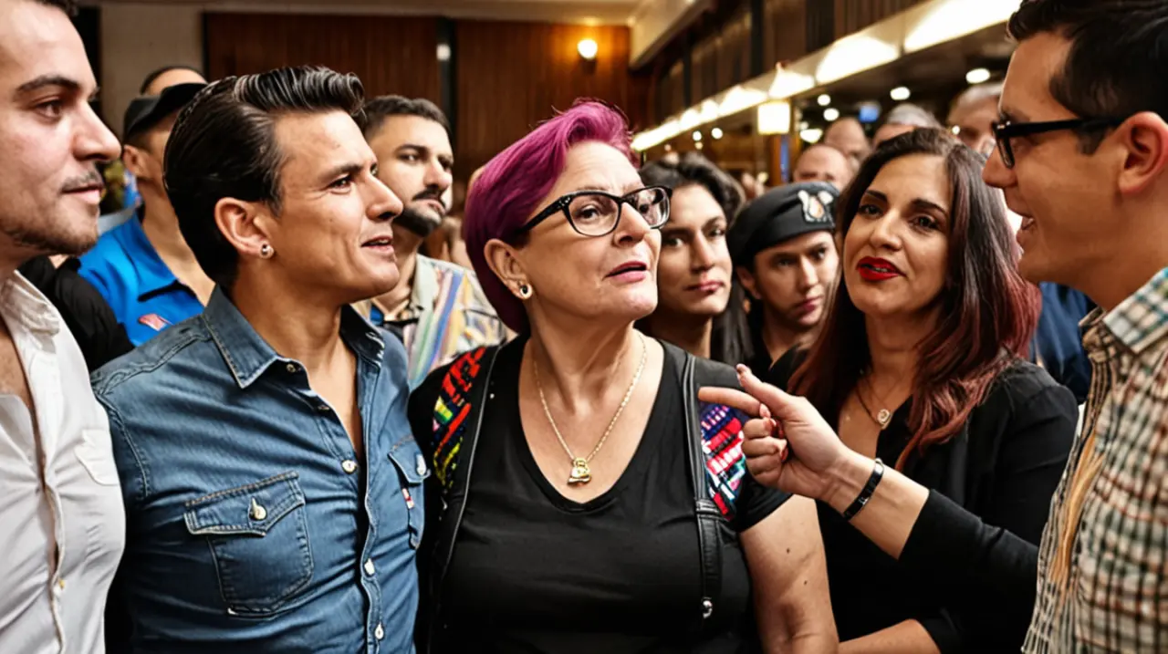 Una gran cantidad de personas se reunieron en una asamblea antifascista que aboga por la comunidad LGBTQ+, expresando su rechazo a las declaraciones de Javier Milei, quien dijo "Nunca más encerrar a alguien en el closet".. Foto: Redacción InfoArticulos