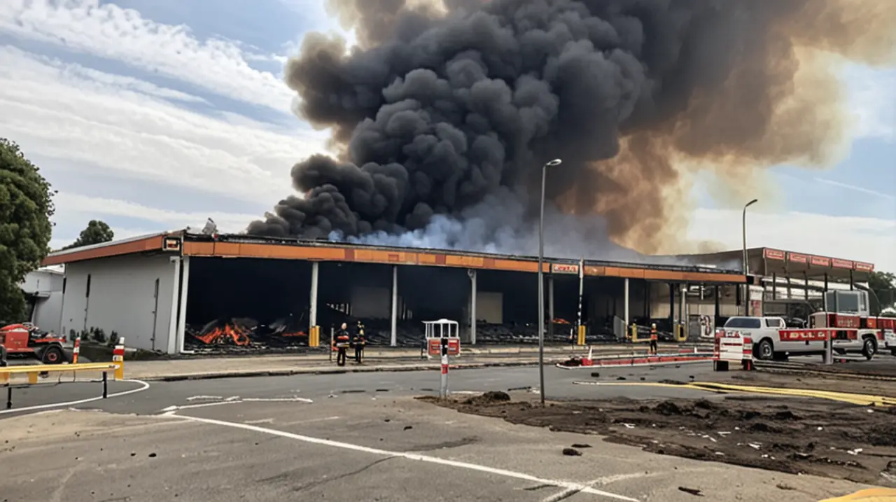 Incendio en Pinamar: un supermercado popular cercano a la costa sufrió una grave conflagración. Foto: Redacción InfoArticulos