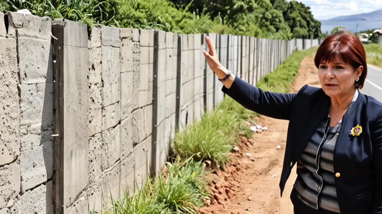 La ministra Patricia Bullrich apoya la construcción de un muro en la frontera con Bolivia, argumentando que es una medida de seguridad para proteger a todos los ciudadanos del país.. Foto: Redacción InfoArticulos