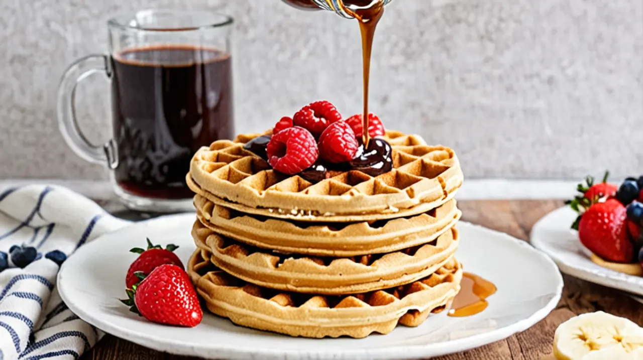 Prepara tus waffles saludables y ricos con esta receta fácil de seguir. Un desayuno nutritivo y delicioso para empezar el día.. Foto: Redacción InfoArticulos
