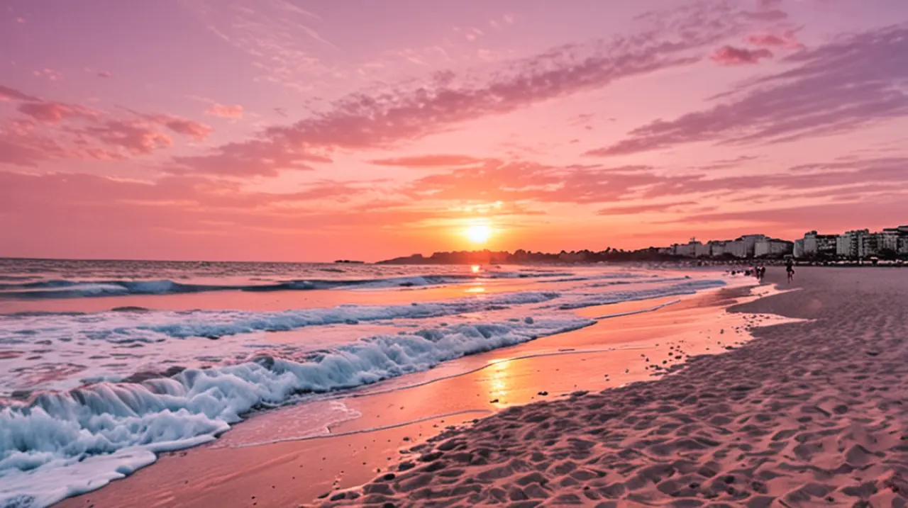La playa con arena rosada y vistas impresionantes de puesta de sol ha sido reconocida como la mejor del planeta.. Foto: Redacción InfoArticulos