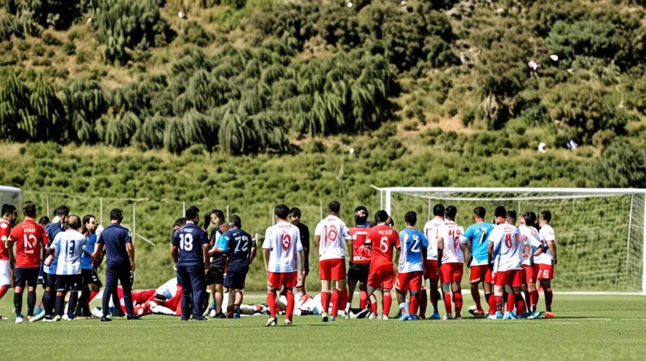 Un incidente en el fútbol uruguayo dejó sin aliento a los espectadores, cuando un jugador perdió la calma y atacó a otro después de una discusión en el terreno de juego.. Foto: Redacción InfoAr