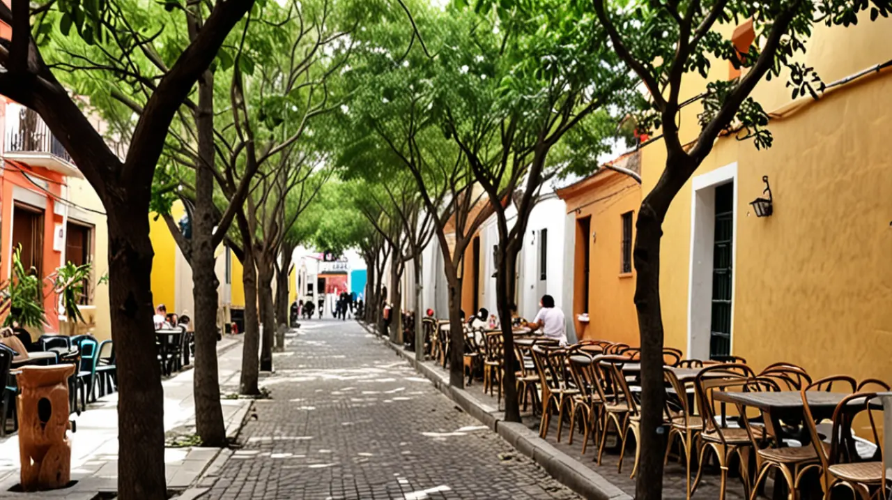 El corazón del barrio, con sus calles llenas de árboles, es un lugar soñado donde la comida es una experiencia única.. Foto: Redacción InfoArticulos