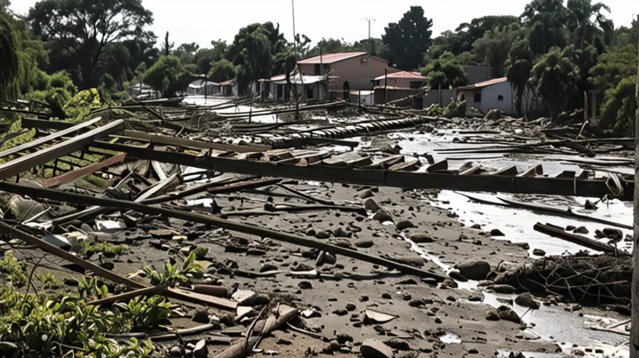 Imágenes devastadoras del intenso temporal que azotó a Tucumán: viviendas sumergidas, vías fluviales rebalsadas y residentes desplazados de sus hogares. Foto: Redacción InfoArticulos