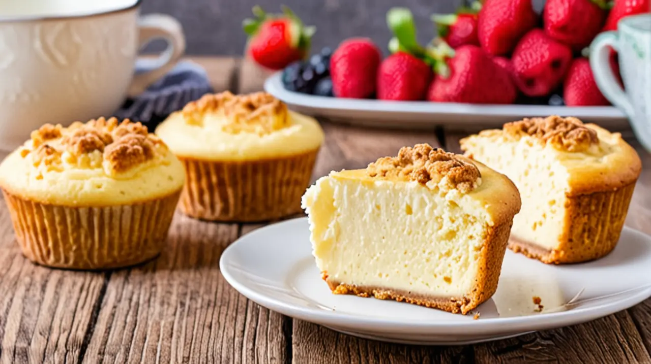 Deliciosos muffins de cheesecake, la receta perfecta para sorprender a amigos y familia en un momento de relax.. Foto: Redacción InfoArticulos