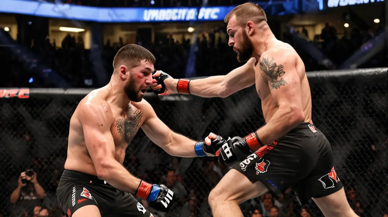 La noche más esperada en el mundo del deporte: ¿Fue este el golpe definitivo del año? La UFC presenció un impacto devastador que dejó a su oponente sin sentido.. Foto: Redacción InfoArticulos