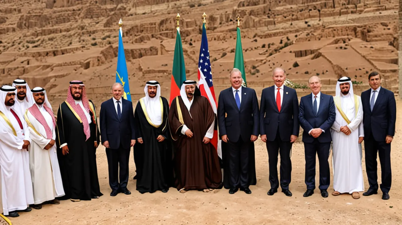 La reunión cumbre en Arabia Saudita podría llevar a un acuerdo de tregua entre Ucrania y Rusia, con el objetivo de lograr la paz en el conflicto.. Foto: Redacción InfoArticulos