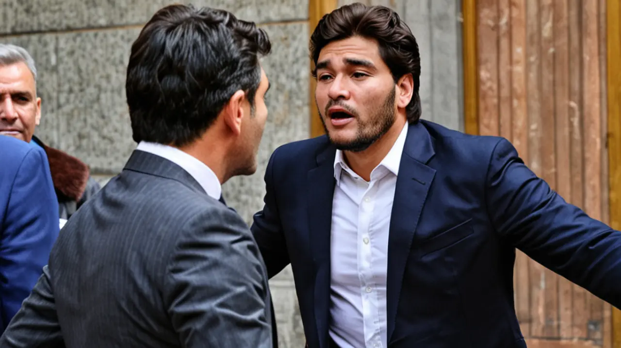 El incidente entre Leopoldo Luque y un reportero durante el proceso judicial sobre la muerte de Diego Armando Maradona se saldó con una agresión verbal: "¿Estás grabando?". Foto: Redacción InfoAr