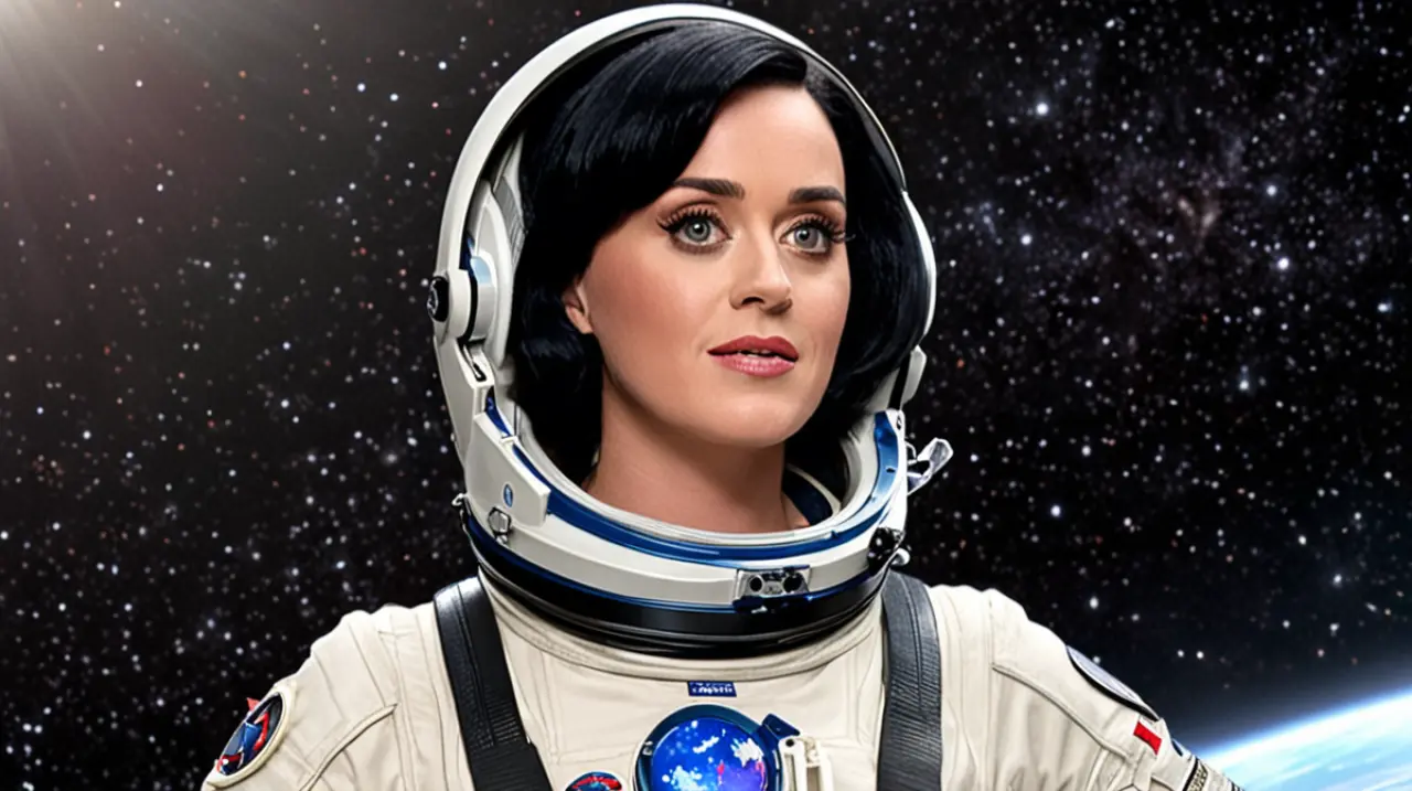 Katy Perry se convierte en una verdadera heroína del espacio: su valentía inspira a las mujeres de todo el mundo, ya que viaja al cosmos acompañada por una tripulación exclusivamente femenina.. Fo