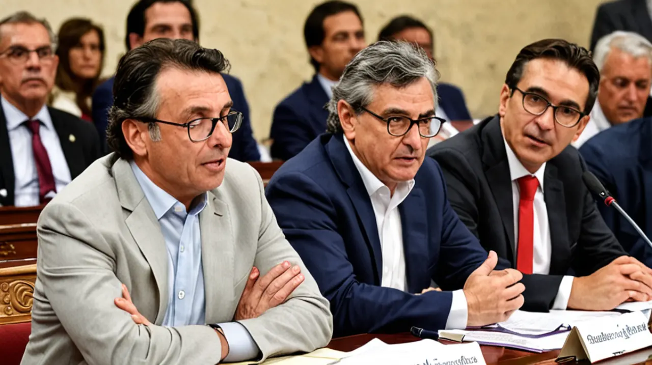 El diputado Javier Milei y el ex ministro de Economía Luis Caputo se presentaron en un acto público para refutar las declaraciones de su colega Hernán Lacunza sobre la política monetaria.. Foto: R