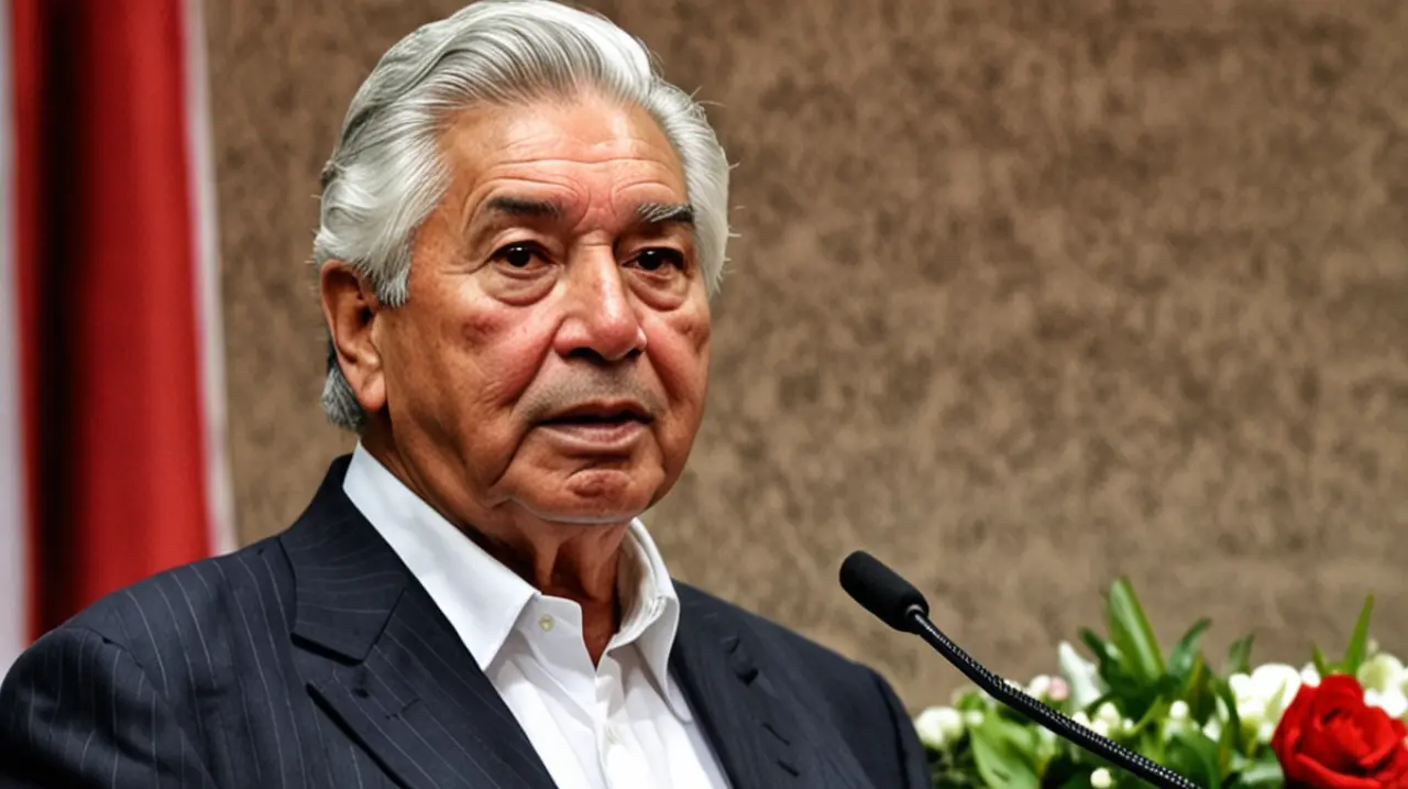 El escritor peruano rendió un emotivo homenaje a su ilustre compatriota, el fallecido Mario Vargas Llosa, cuyos restos mortales fueron reducidos a cenizas en un ritual de incineración. Foto: Redacci