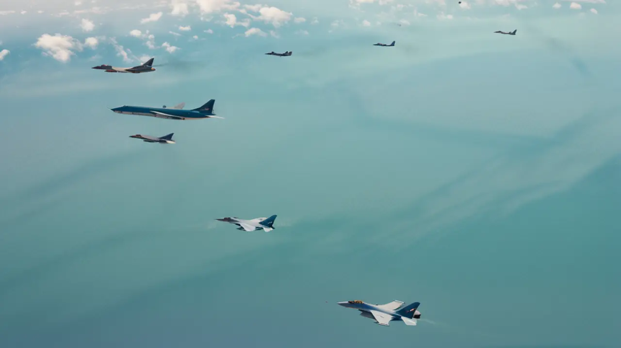 Estados Unidos despliega un bombardero en maniobras conjuntas con Corea del Sur, mientras Corea del Norte conmemora su aniversario estatal.. Foto: Redacción InfoArticulos