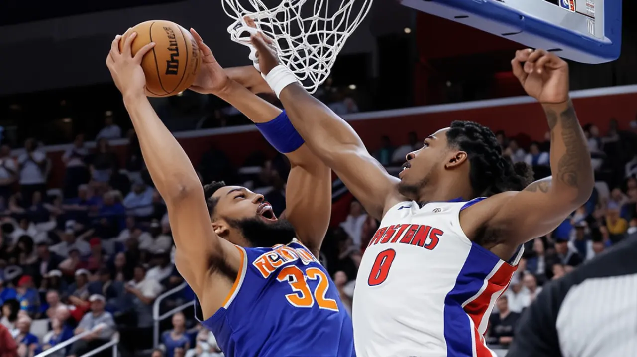 Los Knicks lograron una victoria contundente sobre los Pistons con un marcador de 118-116, lo que les da una ventaja de 2-1 en la serie de playoffs de primera ronda.. Foto: Redacción InfoArticulos