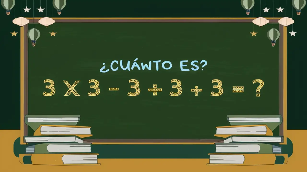 ¿Cuánto es la respuesta a 3 multiplicado por 3, menos 3 elevado a la potencia de 3, más 3? El desafío matemático que solo los más atentos pueden resolver en apenas 10 segundos.. Foto: Redacción