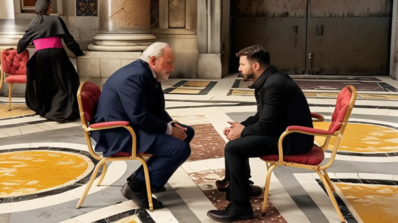 La cumbre entre Trump y Zelensky tuvo lugar en la Basílica de San Pedro, justo antes del funeral de Francisco.. Foto: Redacción InfoArticulos