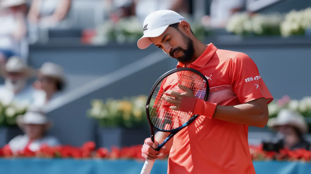 El serbio Djokovic sufrió una derrota en su primer partido en la ciudad española, lo que refuerza rumores de un problema que ha estado afectando a varios jugadores de tenis.. Foto: Redacción InfoAr