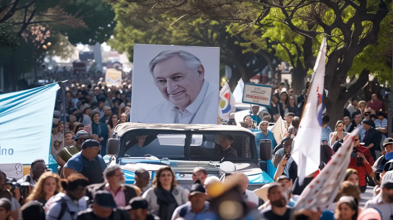 Desfile emotivo en la ciudad: Familiares y seguidores de Francisco se despidieron con una caravana que recorrió los barrios populares, pasando por Constitución, hospitales y las villas del sur porte