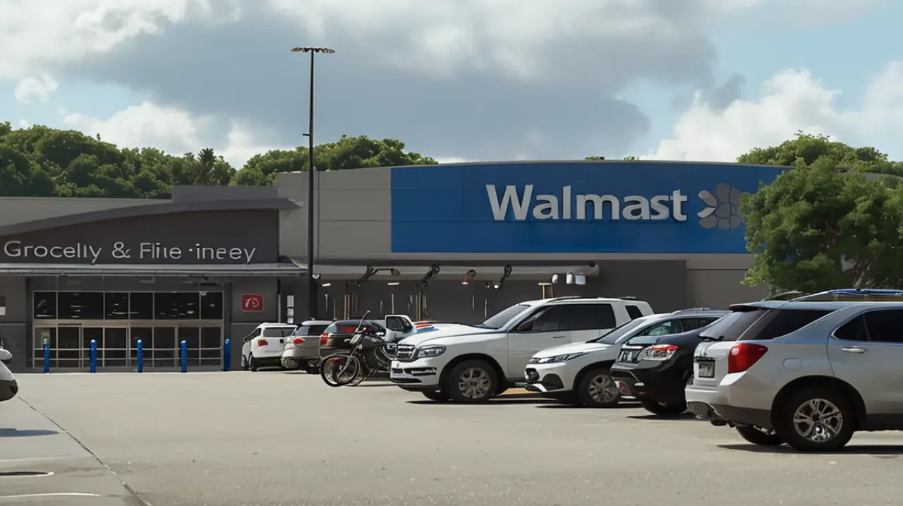 Walmart sufrió un golpe en su estacionamiento, con multas de 48 dólares estadounidenses y vehículos remolcados. Foto: Redacción InfoArticulos