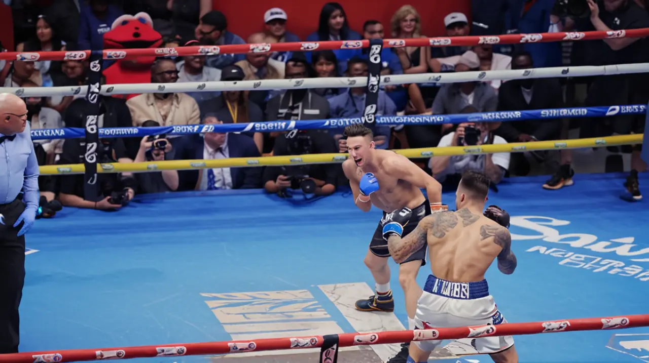 El evento de boxeo en Times Square finalizó con una gran sorpresa, ya que Romero logró la victoria sobre su rival, García. Además, Haney y López también salieron triunfadores.. Foto: Redacción 
