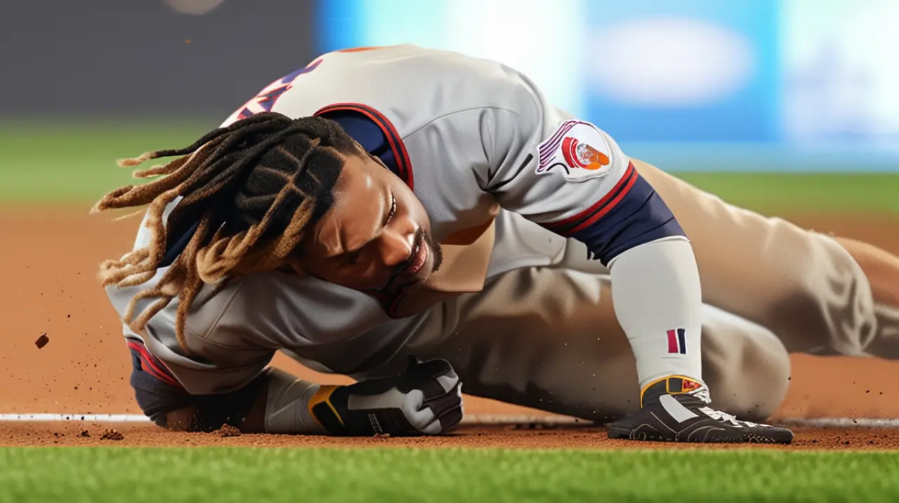 El jugador José Ramírez se ve obligado a abandonar el partido de los Cleveland debido a un esguince en el tobillo derecho, después de una caída en la primera base.. Foto: Redacción InfoArticulos