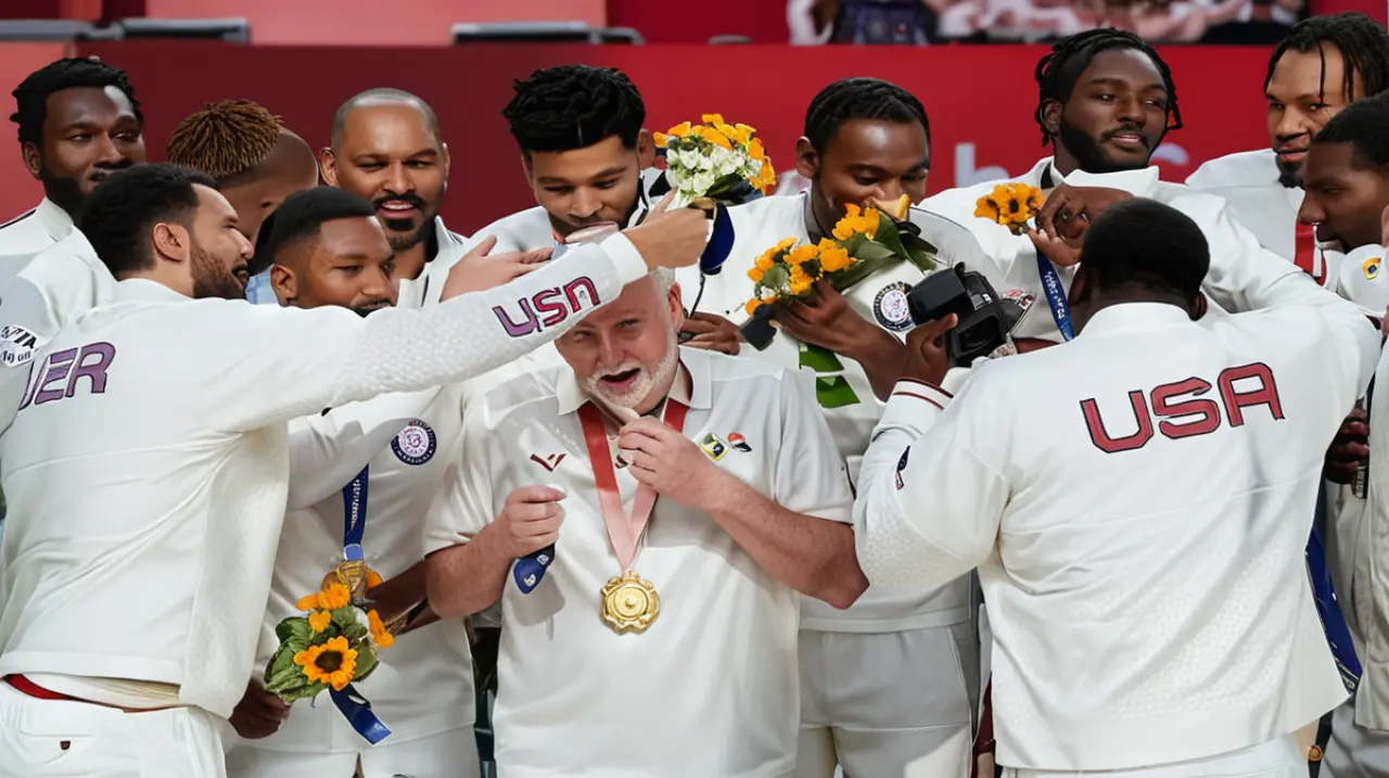 El vínculo olímpico unió a los deportistas con el destacado entrenador Gregg Popovich. Foto: Redacción InfoArticulos