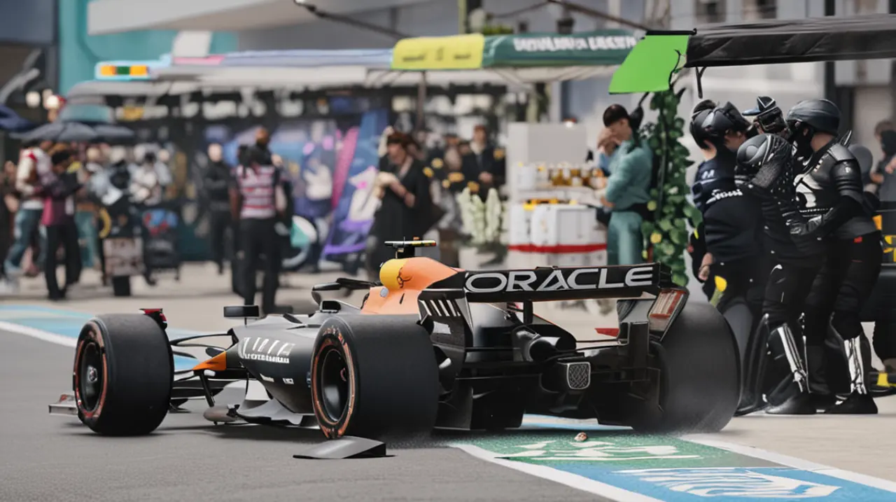 Max Verstappen tuvo un incidente sorprendente con Theo Pourchaire en la salida de los pits durante el Gran Premio Sprint de Miami.. Foto: Redacción InfoArticulos