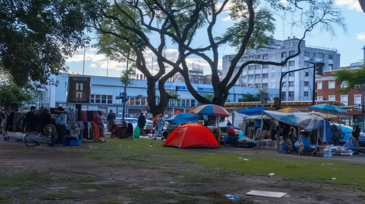 Grupos de personas sin hogar se ven obligados a abandonar sus lugares de acampada. Foto: Redacción InfoArticulos