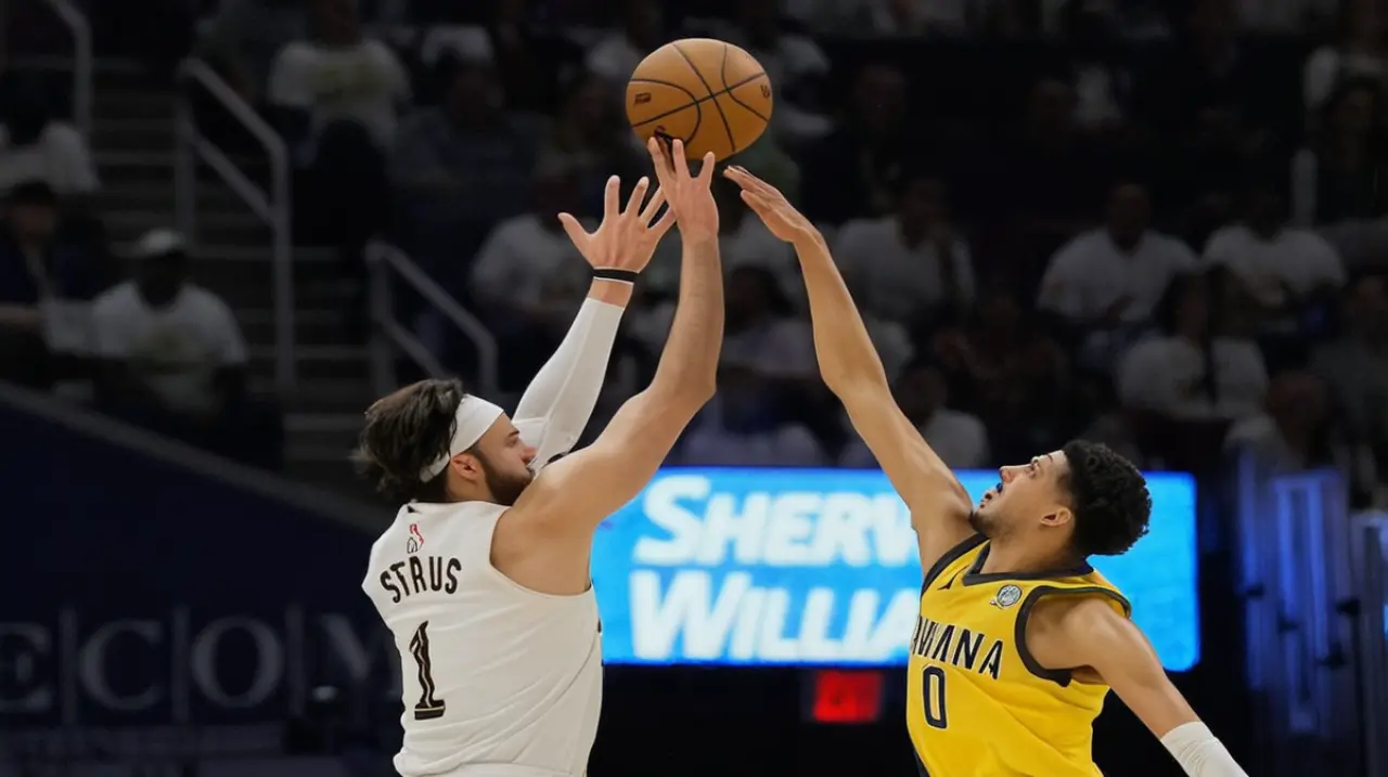 El triple agónico de Haliburton lleva a los Pacers a una emocionante victoria 120-119 contra los Cavaliers, dándoles la ventaja 2-0 en la serie.. Foto: Redacción InfoArticulos