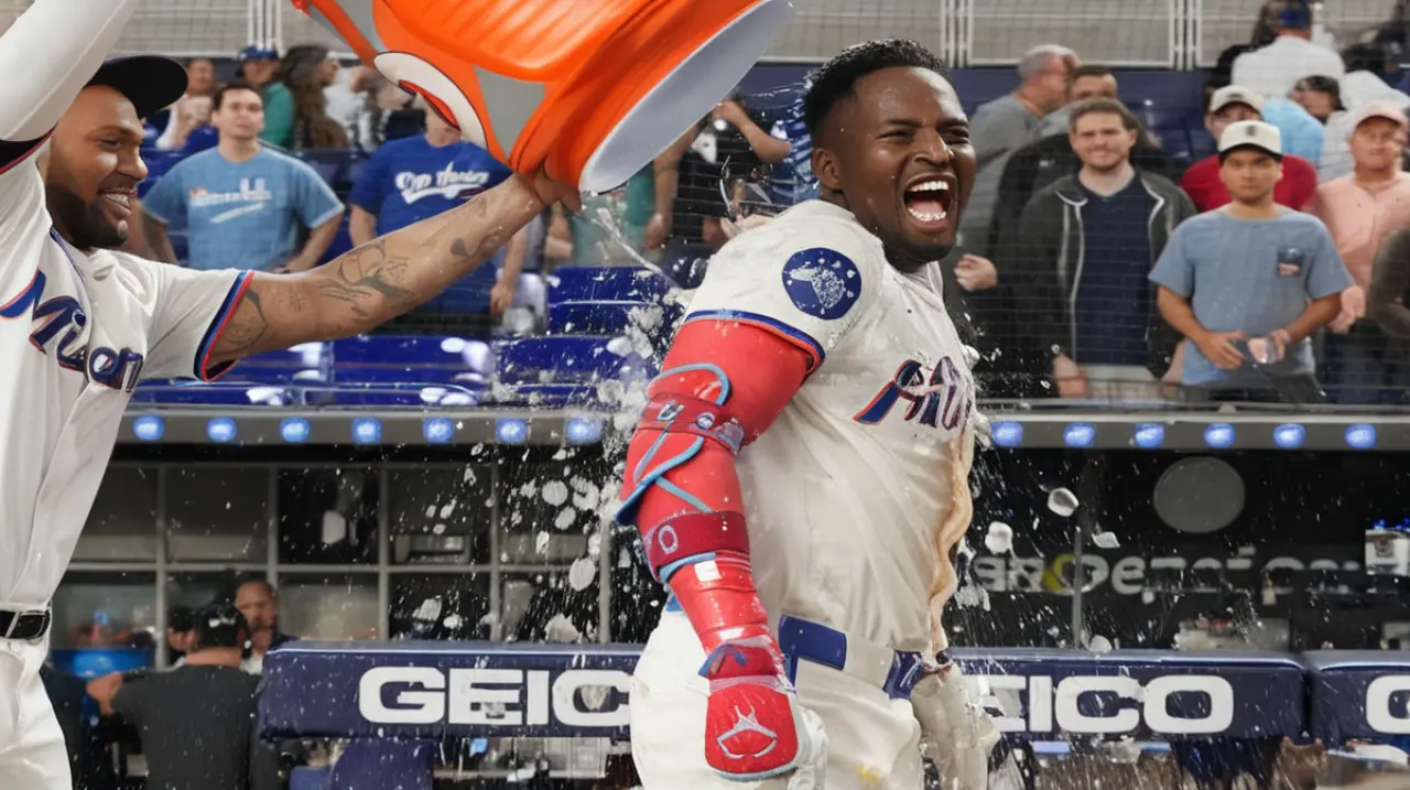 El impulso de Sánchez llevó al equipo a su décima victoria con un marcador de 5-4 contra los Dodgers por parte de los Marlins.. Foto: Redacción InfoArticulos