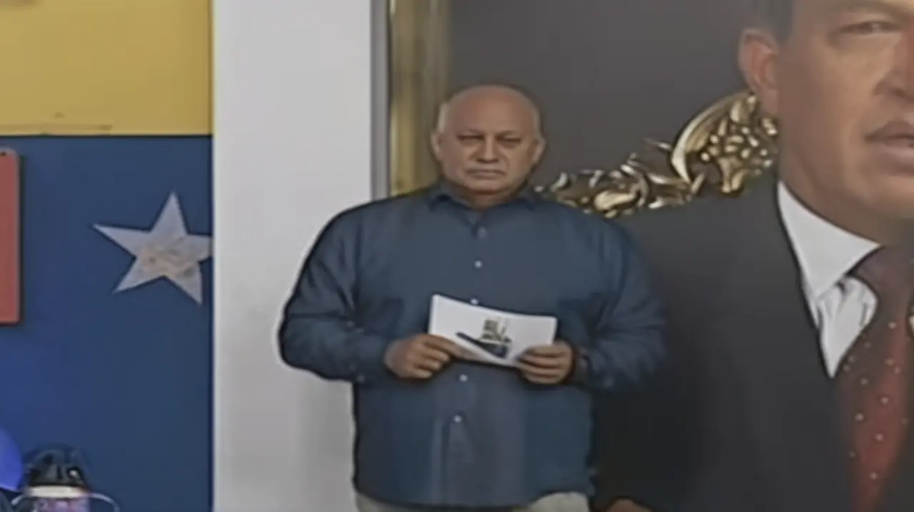 El vicepresidente Diosdado Cabello aseguró que María Corina Machado y la oposición negociaron con el régimen de Venezuela para sacar a los refugiados de la embajada argentina del país.. Foto: Red