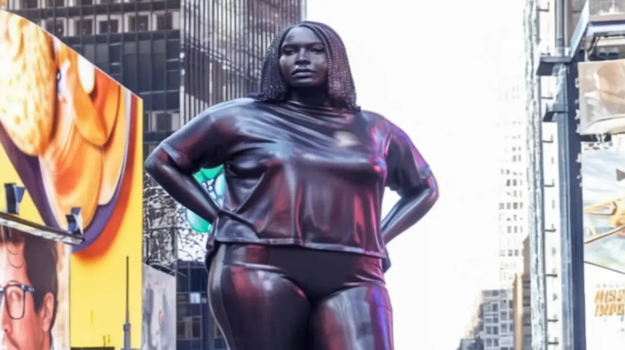 Una nueva adición a la escena neoyorquina, Times Square acoge ahora una impresionante estatua de bronce creada por el talentoso artista Thomas J. Price.. Foto: Redacción InfoArticulos