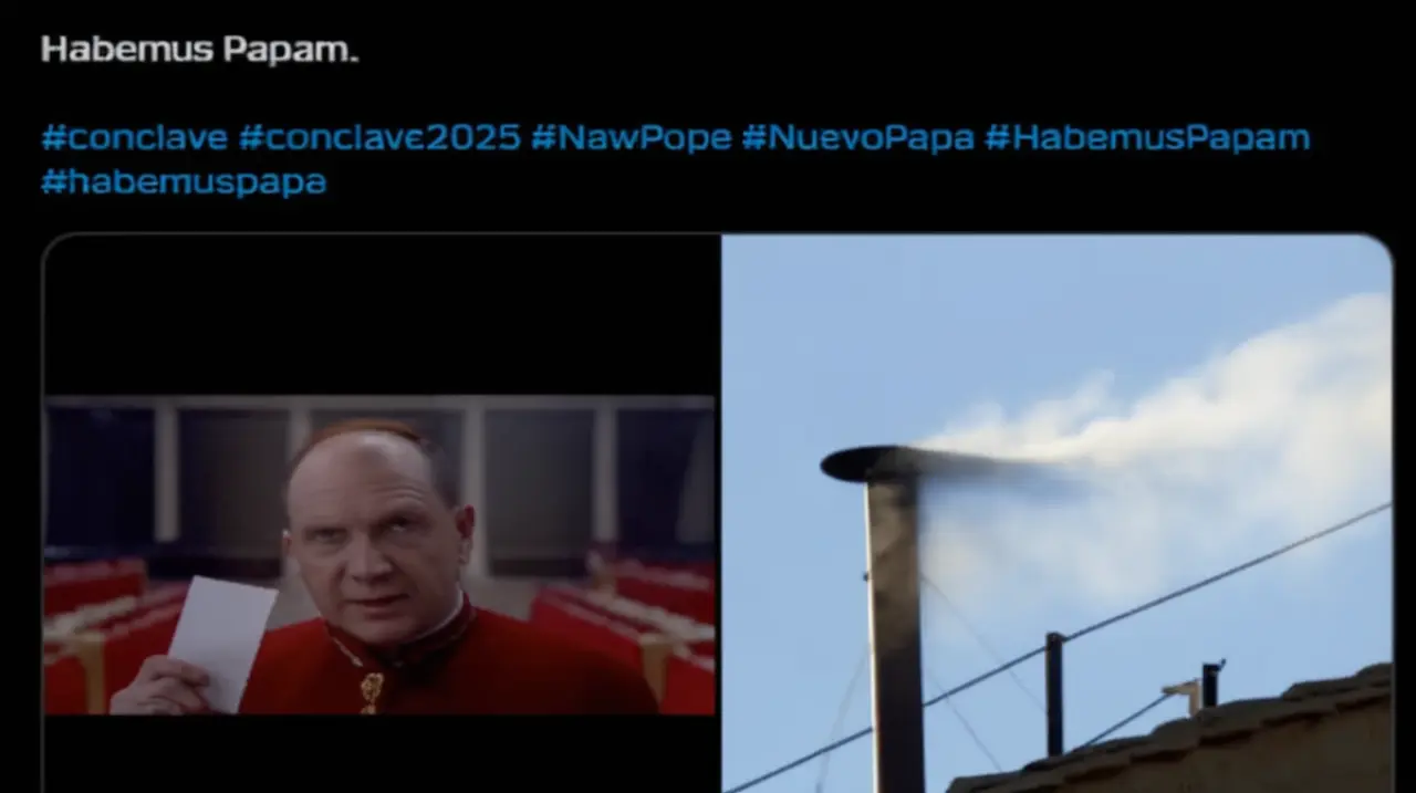 El anuncio del nuevo Papa ha generado una gran emoción en las redes sociales, donde se están compartiendo mensajes de felicitación y alegría después del humo blanco que salió del Vaticano.. Foto