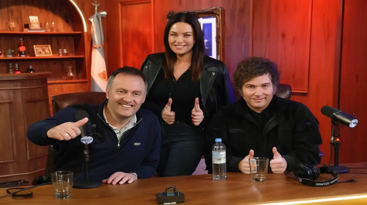 El diputado Javier Milei aseguró que denunció a tres periodistas y se enfrentó a varios más junto a su asesor de comunicación Adorni, en el programa del influencer libertario 'Gordo Dan'.. Foto: 