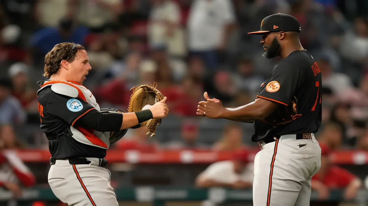 Los Orioles lograron una victoria contundente ante los Angelinos, con un destacado desempeño inicial por parte de Tomoyuki Sugano y dos jonrones importantes de Henderson.. Foto: Redacción InfoArticu