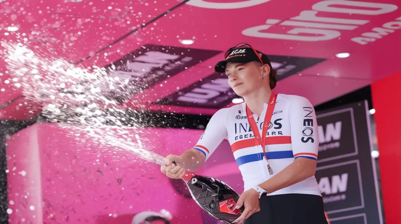 El ciclista Tarling se alzó con la victoria en la segunda etapa del Giro, logrando una ventaja de solo un segundo sobre el líder provisional Roglic.. Foto: Redacción InfoArticulos