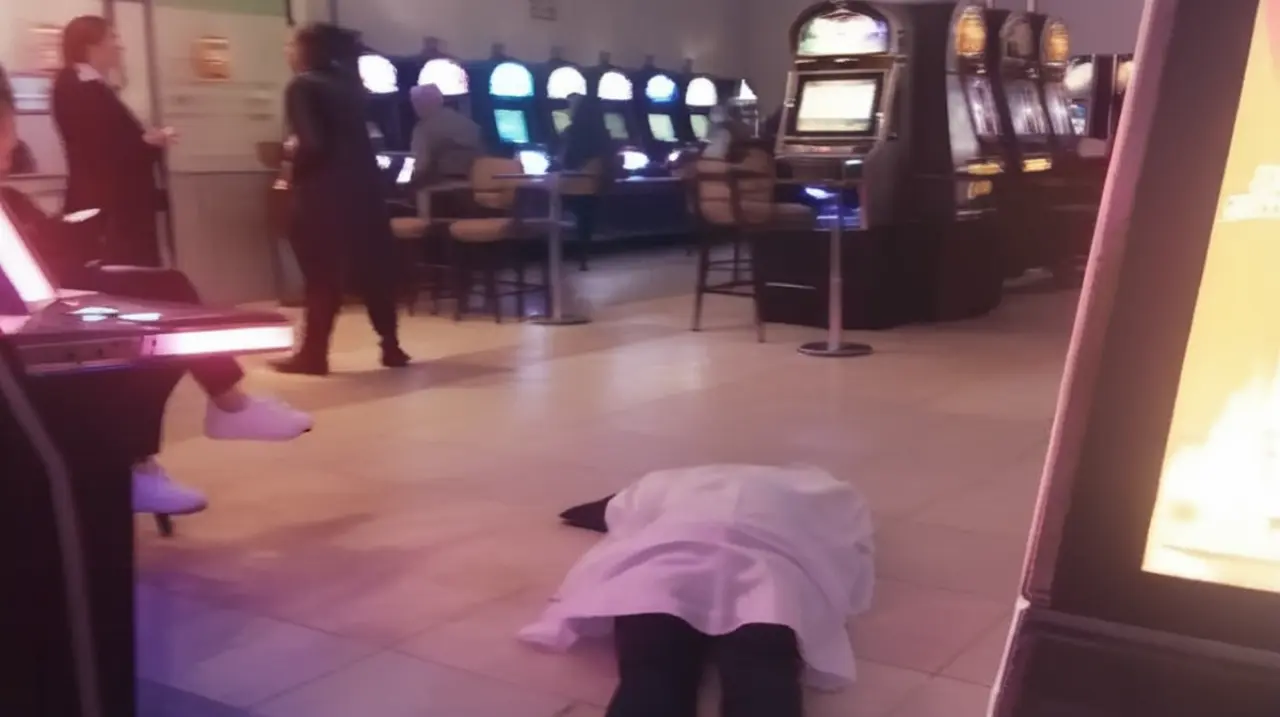 Falleció una persona en un local de juegos de azar en Mar del Plata, mientras otros continuaban jugando cerca del cuerpo.. Foto: Redacción InfoArticulos
