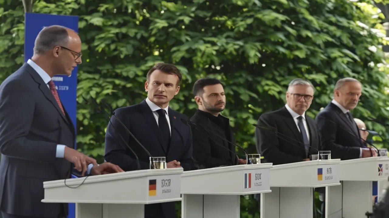 Líderes europeos junto a Zelensky emiten un llamado urgente a Rusia para que acepte una tregua provisional de treinta días en Ucrania.. Foto: Redacción InfoArticulos
