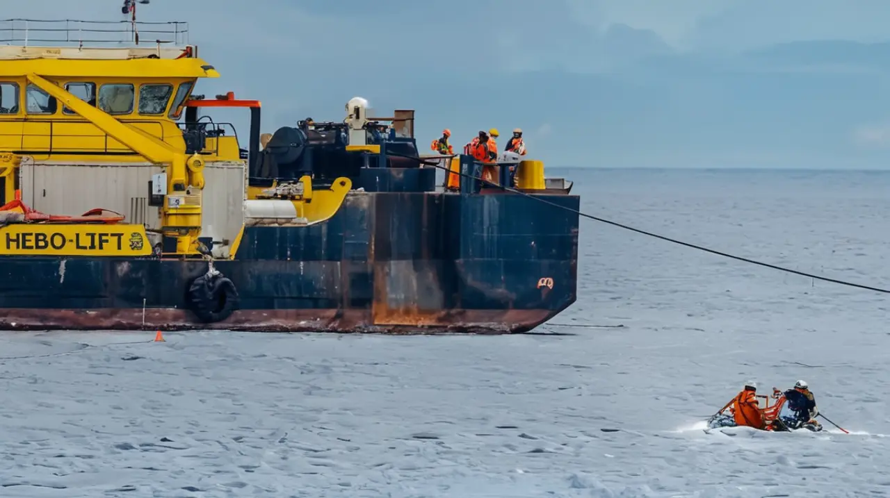 Detienen las labores de rescate del barco sumergido en el Mediterráneo después de la trágica pérdida de un profesional que trabajaba en la operación.. Foto: Redacción InfoArticulos