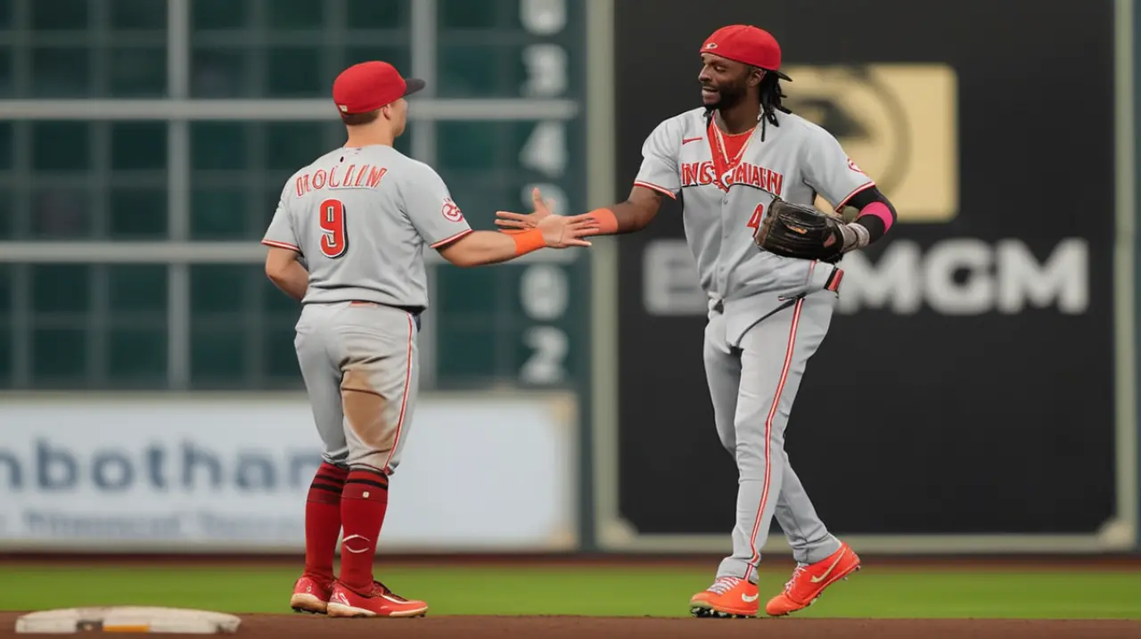 Los Rojos marcaron 10 carreras en la primera entrada y lograron una victoria contundente de 13-9 contra los Astros. Foto: Redacción InfoArticulos