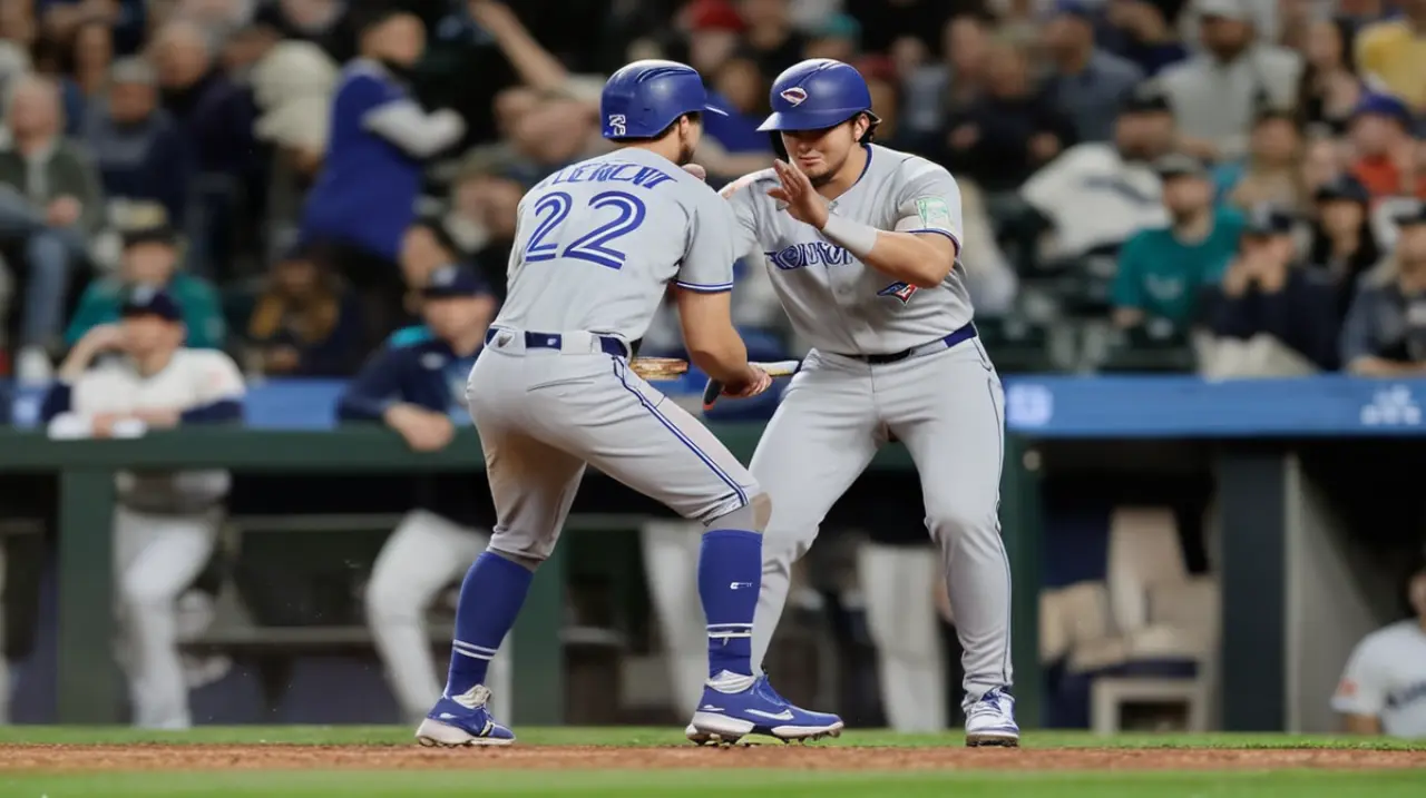 Los jugadores estrella de Toronto, Bichette y Barger, lideraron al equipo a una victoria contundente con un marcador de 6-3 ante Seattle.. Foto: Redacción InfoArticulos