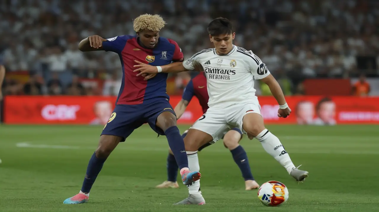 El encuentro entre Barcelona y Real Madrid en la Liga de España 2024-2025 tendrá lugar a una determinada hora del día actual.. Foto: Redacción InfoArticulos