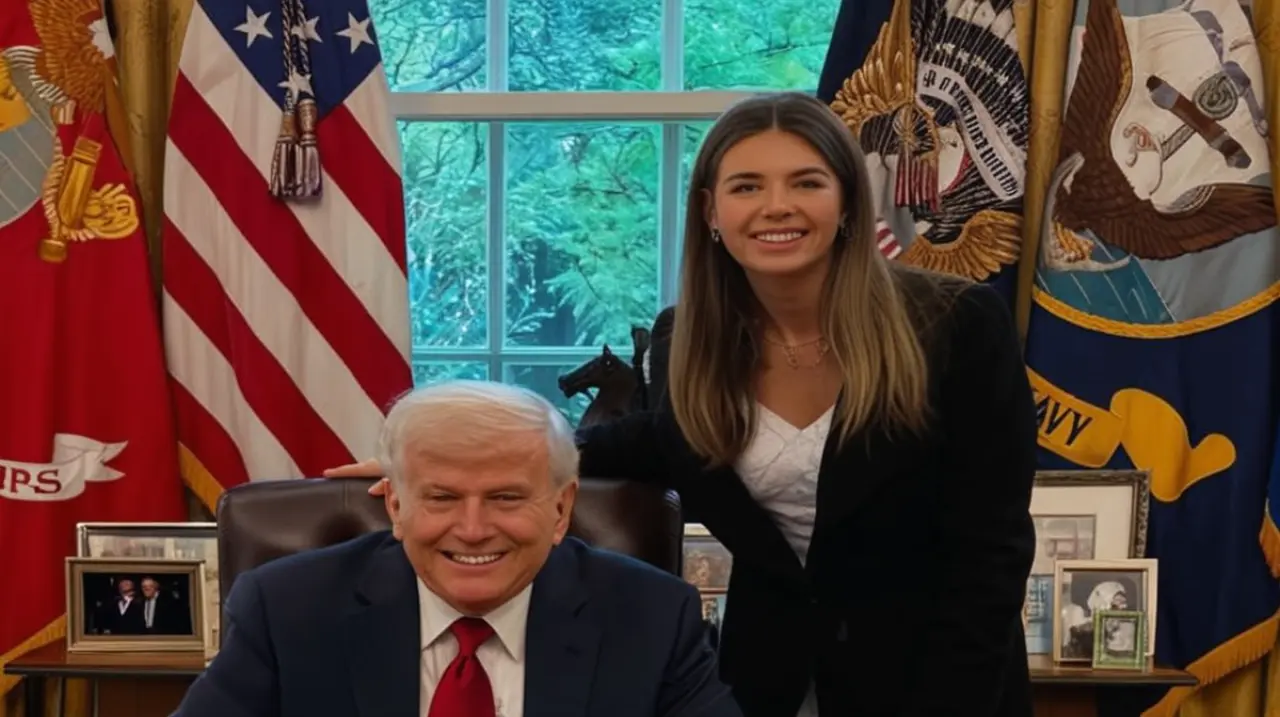 La hija del presidente, Kai Trump, muestra a los visitantes los secretos ocultos en el corazón de la residencia oficial estadounidense.. Foto: Redacción InfoArticulos