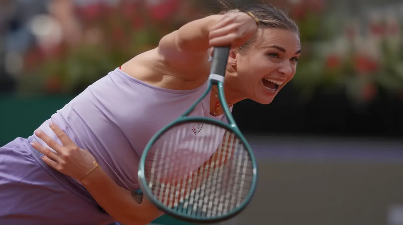 Sofia Kenin se ve superada por Sabalenka en el Abierto de Italia, quien logra un revés importante al avanzar en la competencia.. Foto: Redacción InfoArticulos