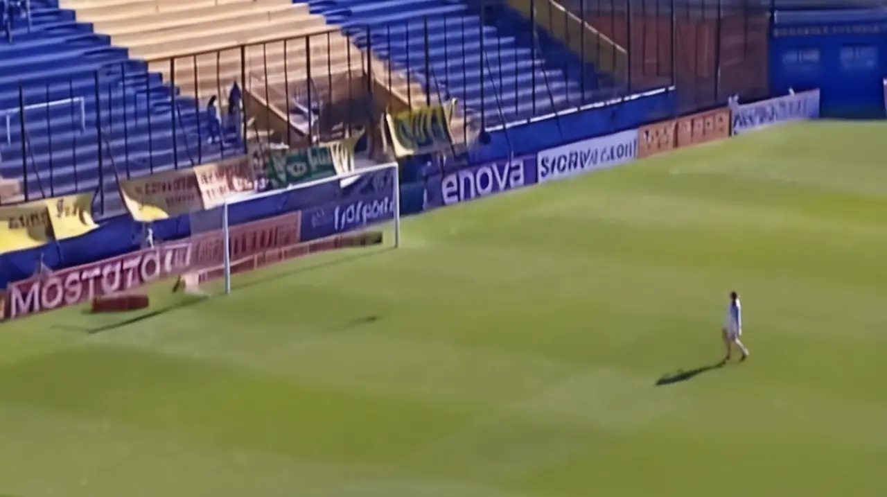 El golpeo de Atlanta, desde atrás la mitad de la cancha, se vivió ayer en el ascenso argentino.. Foto: Redacción InfoArticulos