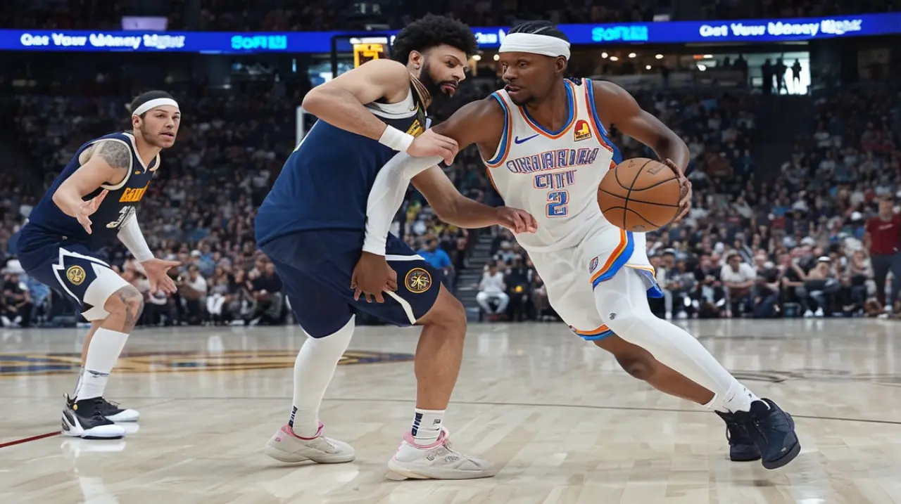 Gilgeous-Alexander se destaca con 25 puntos y guía a los Thunder hacia una emocionante victoria de 92-87 contra Denver, igualando la serie en 2-2.. Foto: Redacción InfoArticulos