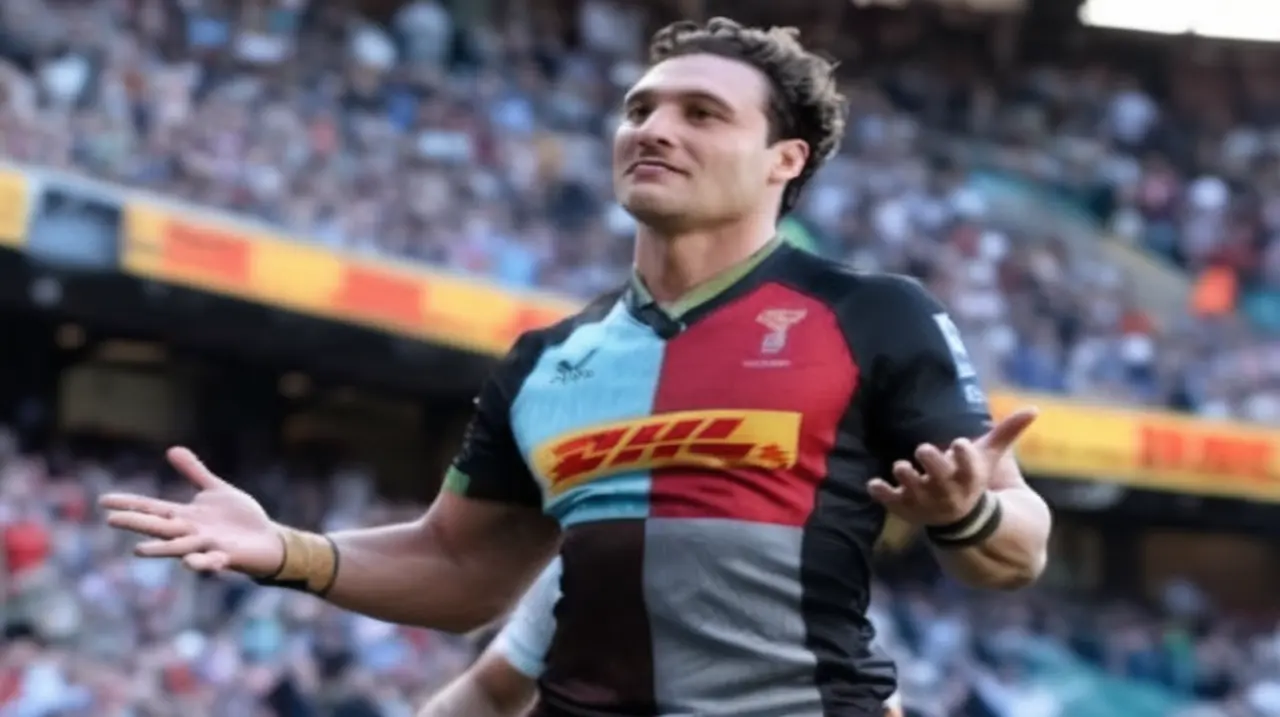 El regreso de Rodrigo Isgrò a la cancha con tries en el equipo Harlequins fue un momento destacado, mientras que Agustín Creevy recibió una emotiva despedida en su último partido con Benetton.. Fo