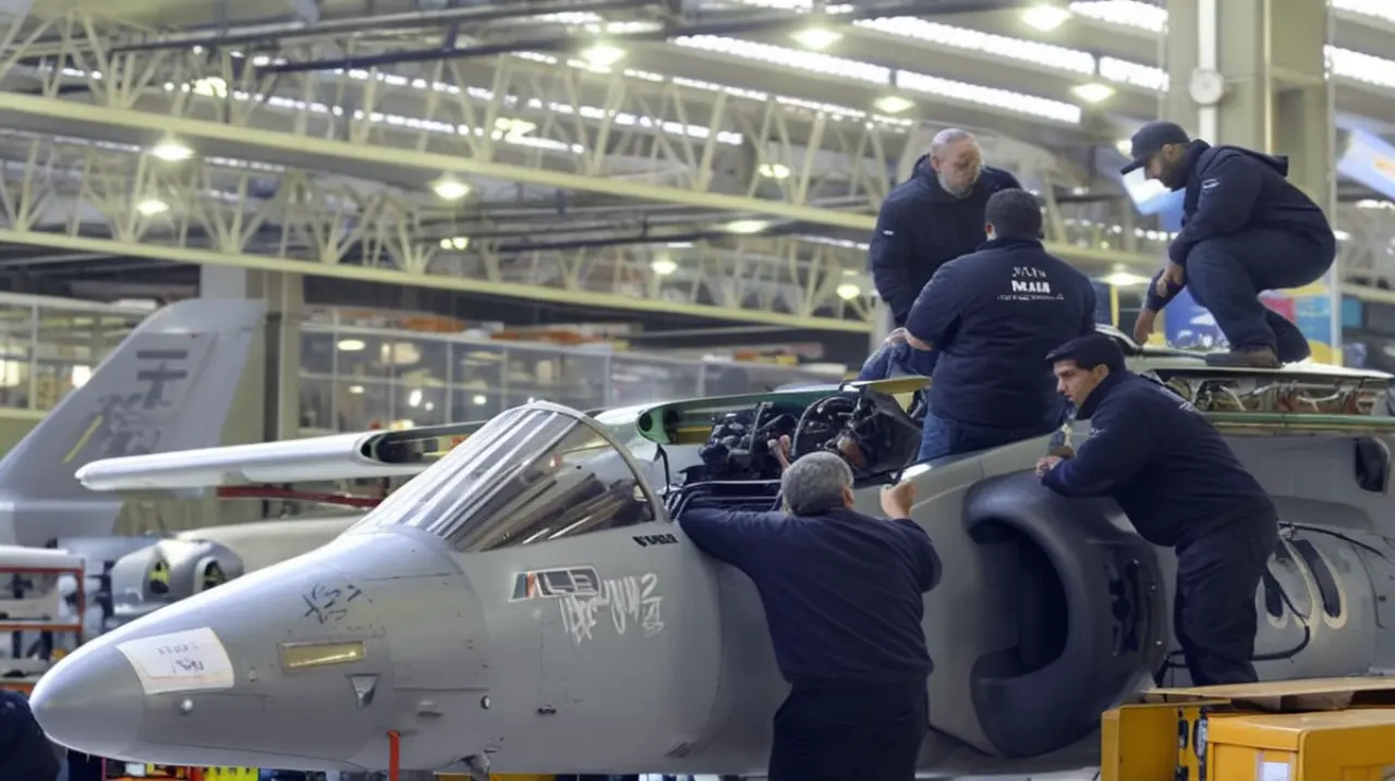 La fábrica militar de aviones ha detenido su producción durante tres días debido a una disputa laboral con los trabajadores.. Foto: Redacción InfoArticulos