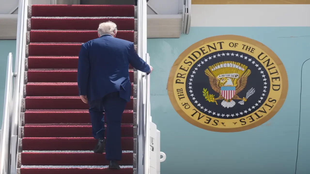 Reporteros de agencias denunciaron su exclusión del vuelo presidencial, generando un conflicto con los corresponsales de la Casa Blanca.. Foto: Redacción InfoArticulos
