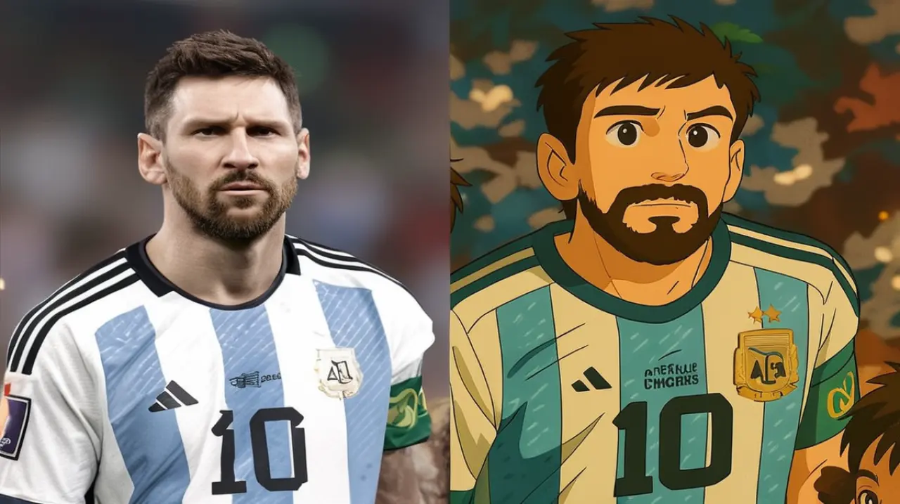 ¿Cómo se vería Lionel Messi en un estilo similar al del estudio Ghibli?. Foto: Redacción InfoArticulos