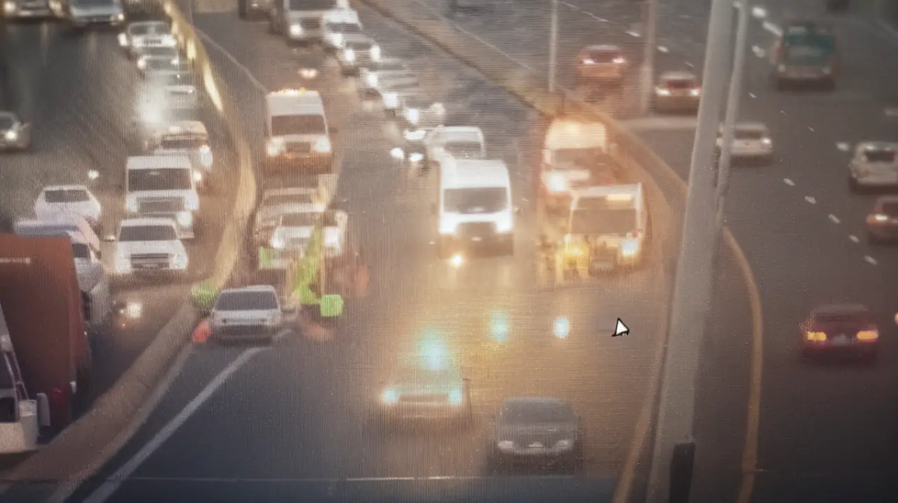 Un hombre resultó herido grave al intentar cruzar la autopista Buenos Aires-La Plata en contra del semáforo de peatones.. Foto: Redacción InfoArticulos